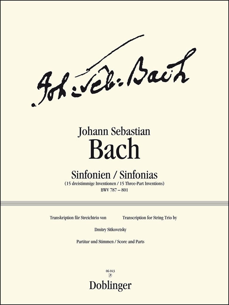 15 Dreistimmige Sinfonien BWV 787-801
